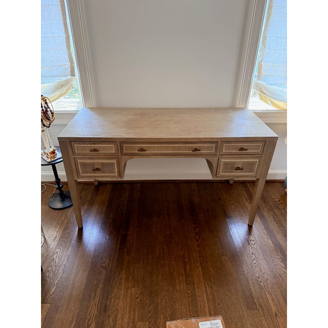 Taupe Essentials for Living Cane Desk For Sale - Image 8 of 8