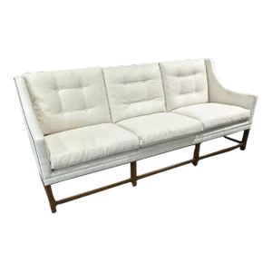 Huge Paul Ferrante Mahogany & Down Mitchell Sofa Settee