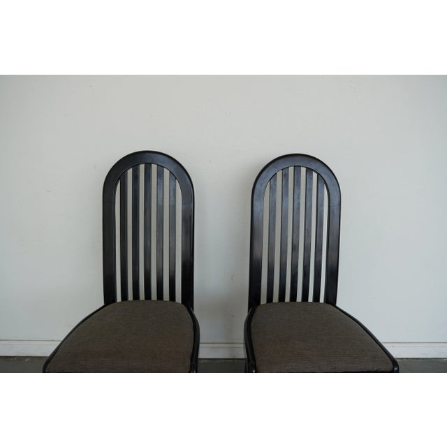 Black Vintage Pallavisini Italian Modern High-Back Dining Chairs (Set of 4) For Sale - Image 8 of 16
