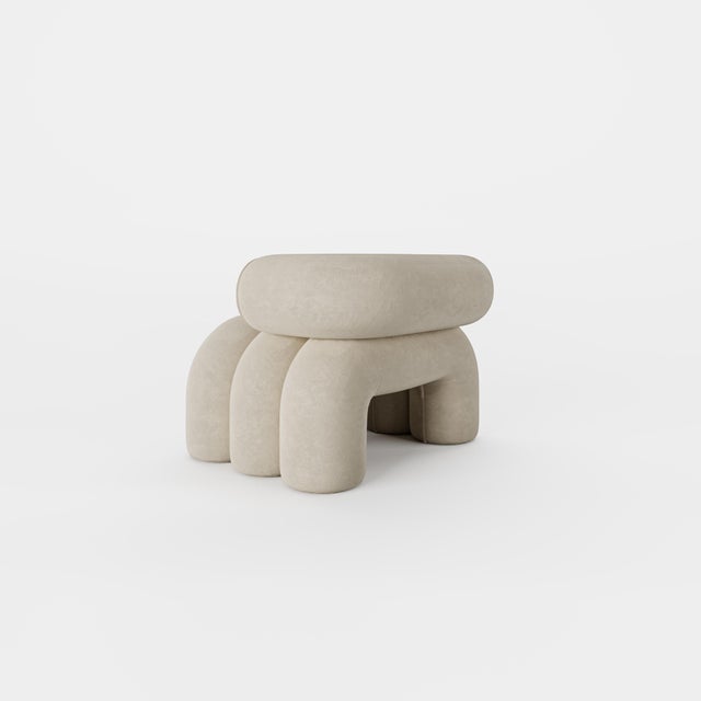 Wood Misty Beige Aurora Armchair by Nelson Araujo For Sale - Image 7 of 14