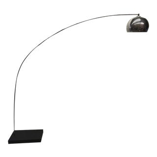 1970s Chrome Arc Floor Lamp For Sale