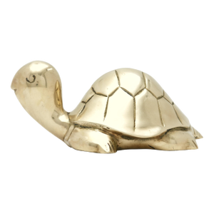 Large Late 20th Century Brass Turtle Figurine