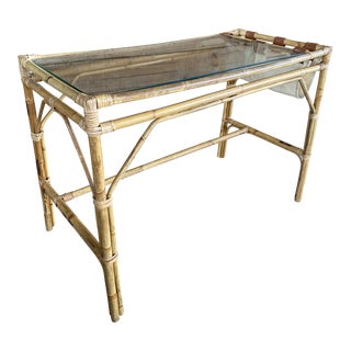 Vintage New Rattan Desks For Sale Chairish