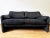 Italian Black Two-Seater Loveseat Sofa by Vico Magistretti for Cassina, 1980s For Sale - Image 13 of 13