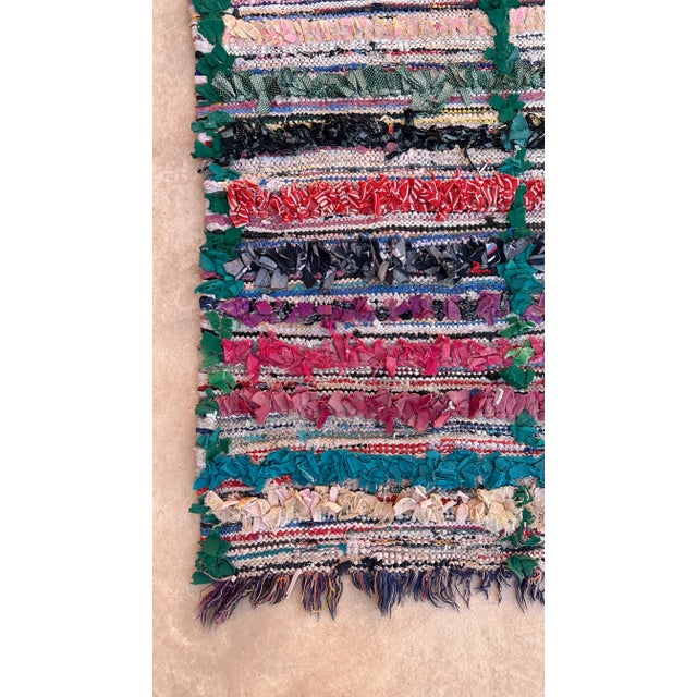 Moroccan 1980s Moroccan Colorful Vintage Rug - 2'6" X 7'8" Ft For Sale - Image 3 of 9