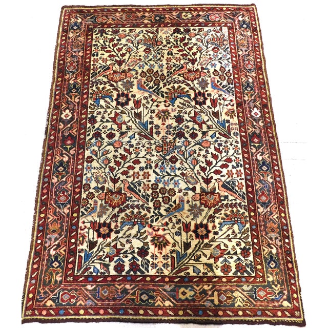 Antique Persian Rug. 3'4"x 4'9" For Sale - Image 13 of 18