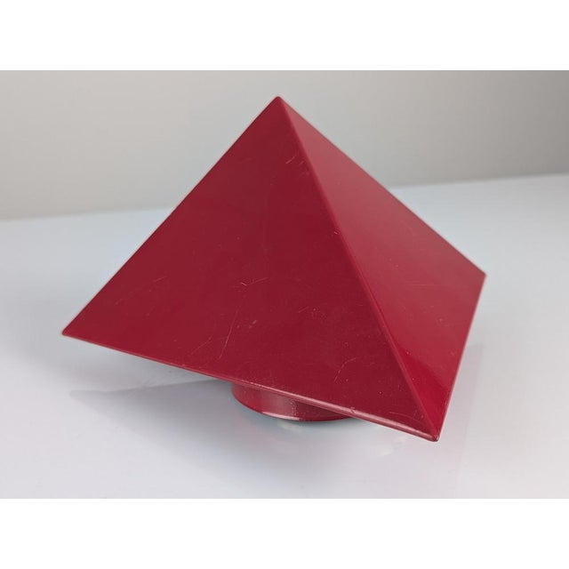 Red Metal Geometric Wall Lights, 1970s, Set of 2 For Sale - Image 9 of 10