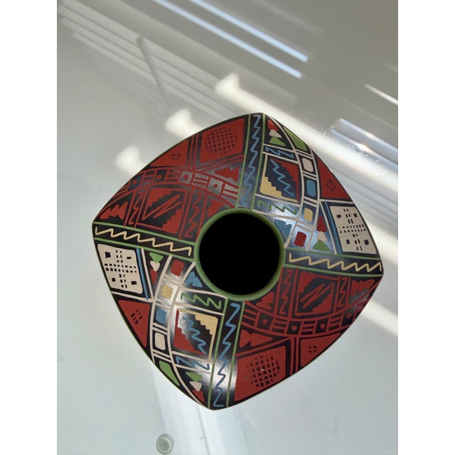 Signed Isidro Ortiz Mata Ortiz Pottery Vase, Mexican Folk Art Polychrome Vessel For Sale In Denver - Image 6 of 8