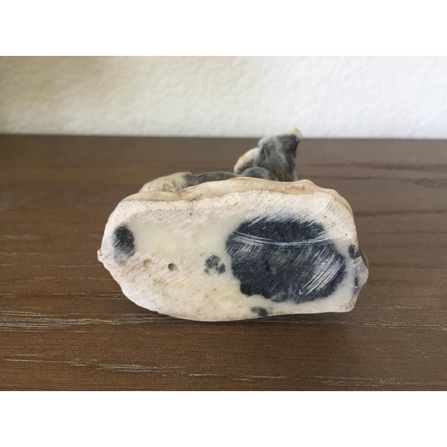 Gemstone Vintage Bighorn Sheep Carving in Zebra Jasper For Sale - Image 7 of 13