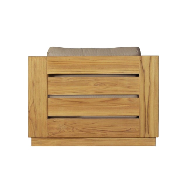 Imperial Grove Outdoor Solid Teak Wood Armchair For Sale - Image 11 of 14