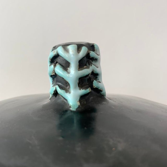 Black Mid-Century Signed Black Ceramic Box, 1960s For Sale - Image 8 of 18