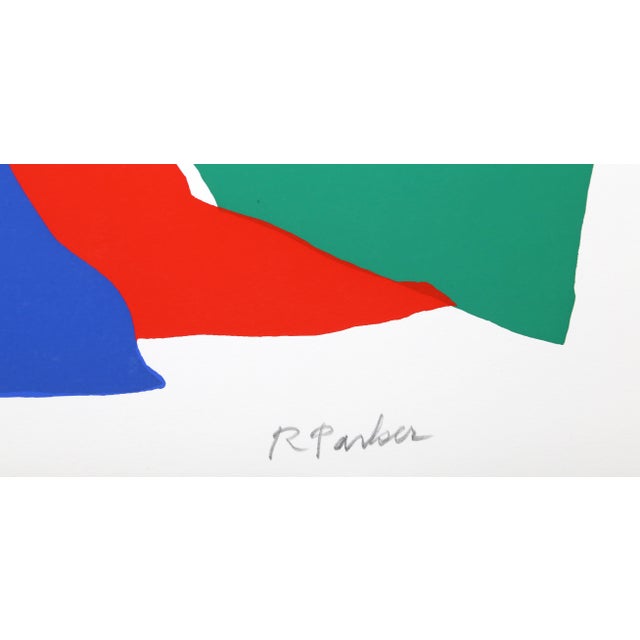 Abstract Untitled 5, Signed Screenprint by Raymond Parker For Sale - Image 3 of 3