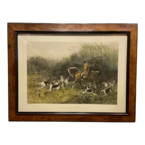 Vintage Heywood Hardy Hunt Scene Framed Photogravure