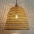 Tan Wicker Basket Weave Bell Pendant Light For Sale - Image 8 of 12