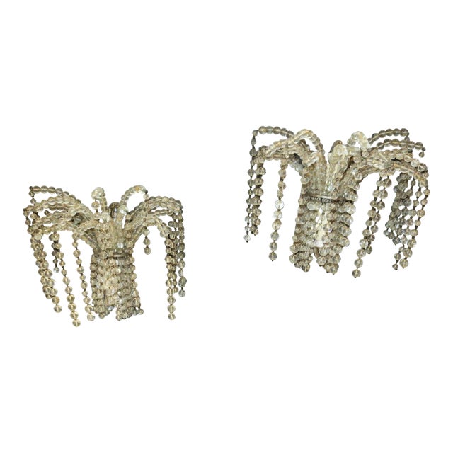 Art Deco Beaded Sconces - a Pair 2 For Sale