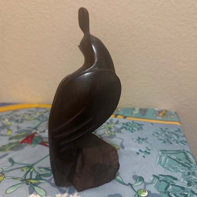Mid-Century Hand-Carved Ironwood Quail Figurine For Sale - Image 4 of 7