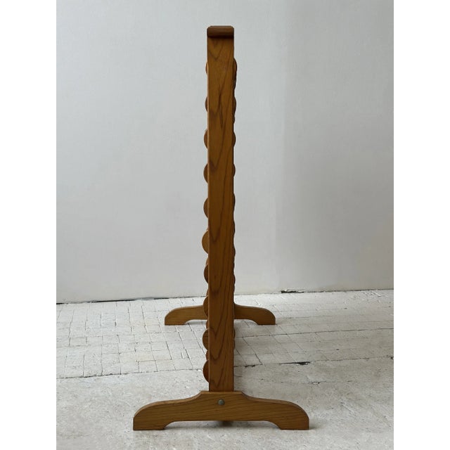 Vintage Oak Frame Cord/Yarn Bobbin Storage Rack, Circa 1940s-50s For Sale - Image 15 of 17