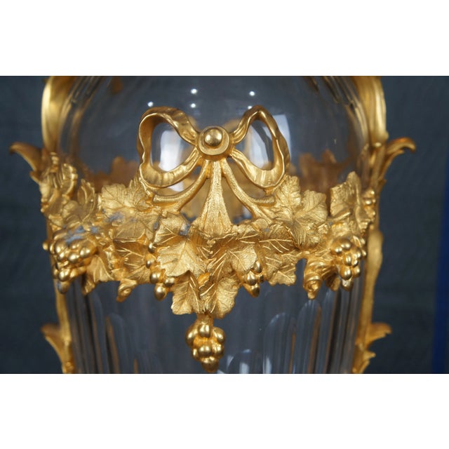 Late 20th Century Eric Stepniewski French Louis XV Rococo Ormolu & Crystal Figural Cherub Vase For Sale - Image 5 of 12