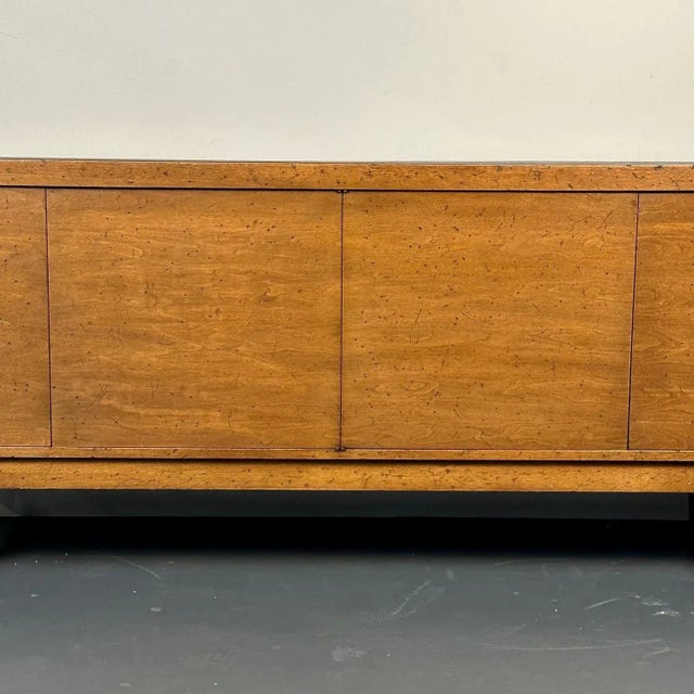 Mid-Century Modern Sideboard / Credenza, Rustic Provincial Cabinet, Slate Top For Sale - Image 9 of 13