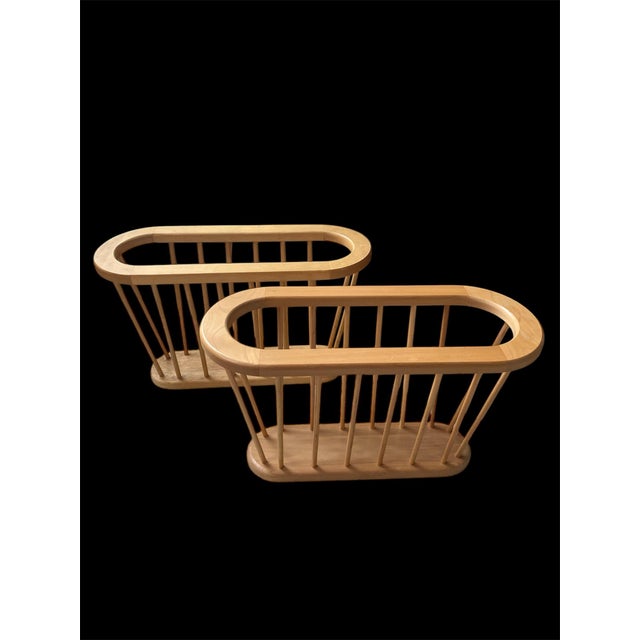 Mid Century Modern Magazine Holder Set Of 2 in the style of Arthur Umanoff Condition: good pre-owned, as shown on the...
