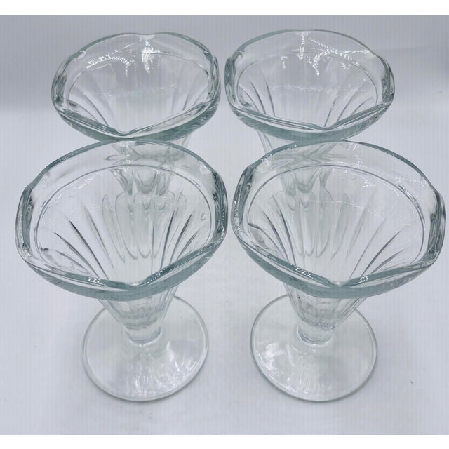 1960s Ice Cream Parlor Glasses - Set of 4 For Sale - Image 4 of 4