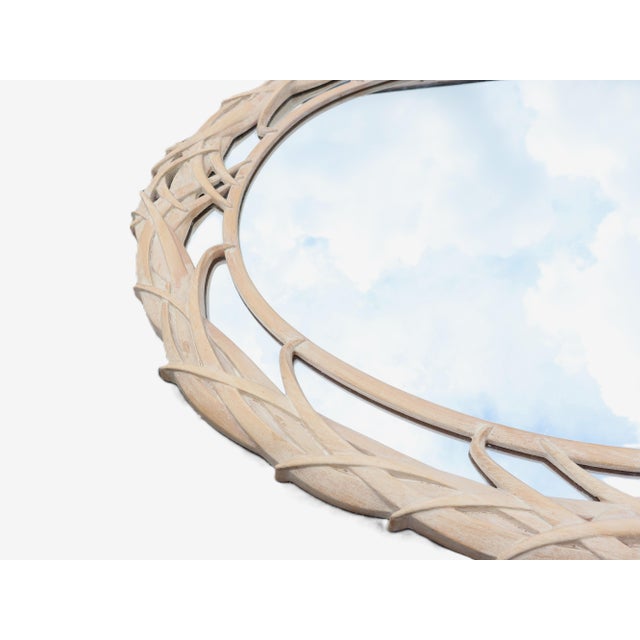 Traditional Vintage Carolina Mirror Company Palm Frond Wall Mirror For Sale - Image 3 of 10