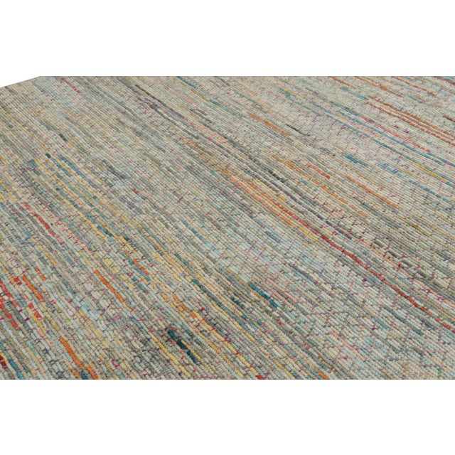 Hand-knotted in wool and silk, this 8x8 contemporary square rug is from an exciting new line in Rug & Kilim’s Modern...