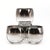 A sophisticated set of four vintage roly poly glasses by Libbey, featuring an elegant silver fade finish characteristic of...