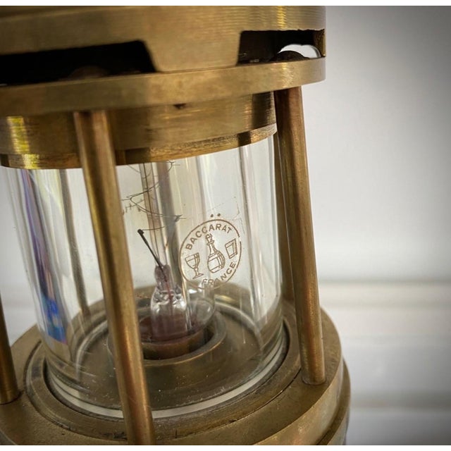 Art Deco Lamp by Paul Dupré Lafon for Hermes and Baccarat, 1940s, in Good conditions. Designed 1920 to 1949 This piece has...