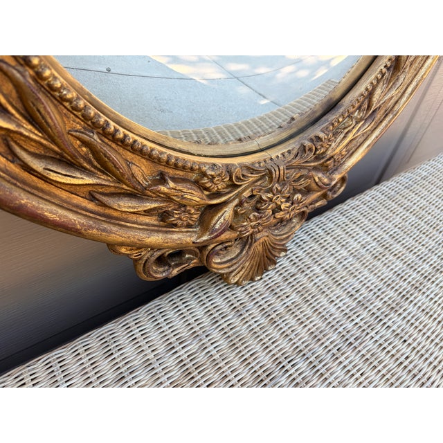 Large Federal Giltwood Eagle Convex Mirror, 20th Century For Sale - Image 10 of 14