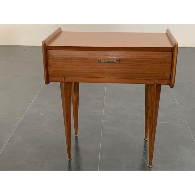 1950s Rosewood Bedside Tables with Brass Tips, 1950s, Set of 2 For Sale - Image 5 of 14