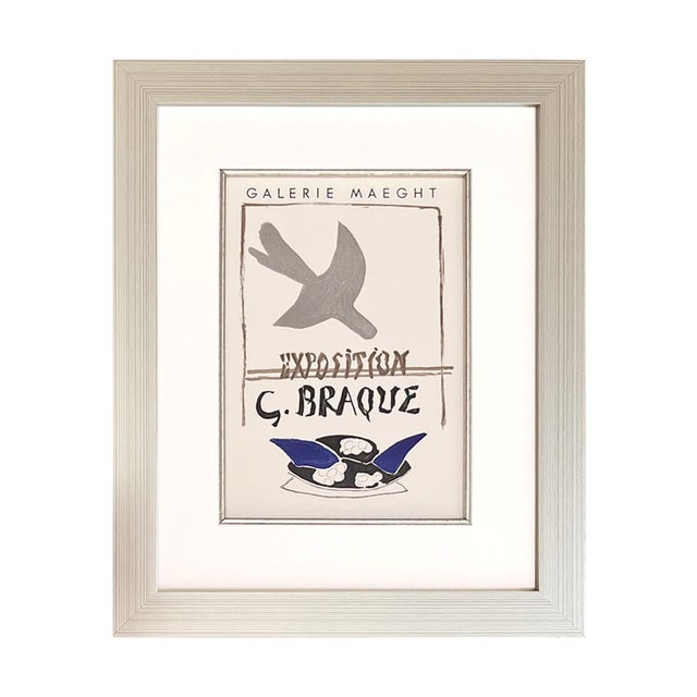 Braque Lithograph 98 Maeght 1959 Framed For Sale