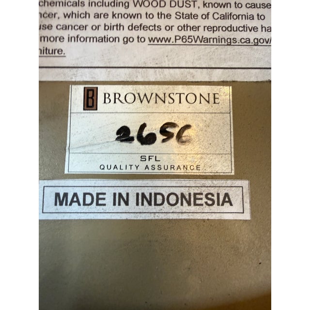 Contemporary Brownstone Royce Teak Side Table For Sale - Image 3 of 12