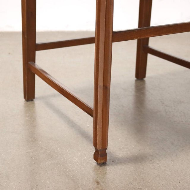 Vintage Chairs in Painted Beech and Velvet, 1960s, Set of 4 For Sale - Image 4 of 8