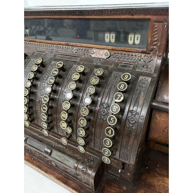 Antique Art Nouveau Mechanical Cash Register from National Cash Register Company, 1929 For Sale - Image 15 of 17