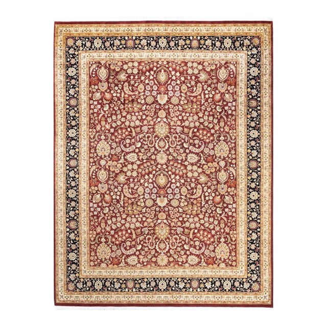 Red Mogul, One-of-a-Kind Hand-Knotted Area Rug in Red, 8' 2" x 10' 5" For Sale - Image 8 of 8