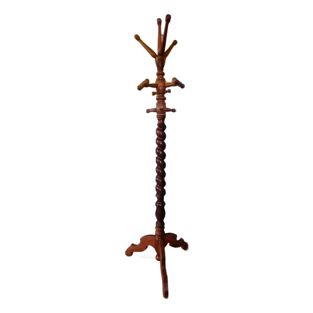 Wooden Coat Stand, 1920s For Sale