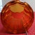 Amber Vintage Empoli Optic Glass Apothecary Jar With Circus Tent Lid, MCM For Sale - Image 8 of 8