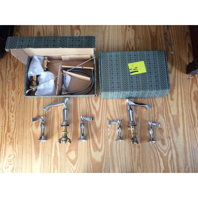 Art Deco Brizo Rsvp Chrome Wide Spread Lavatory Faucet Set ...
