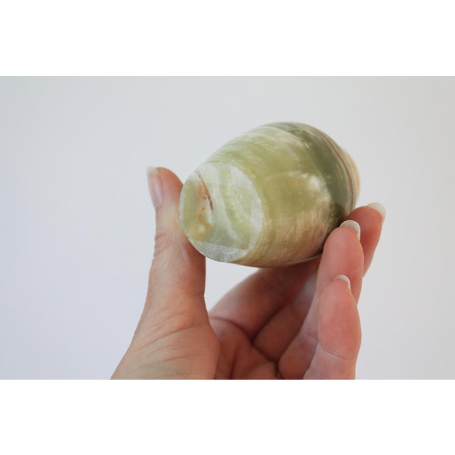 Green Vintage Green Onyx Polished Stone Bud Vase For Sale - Image 8 of 8