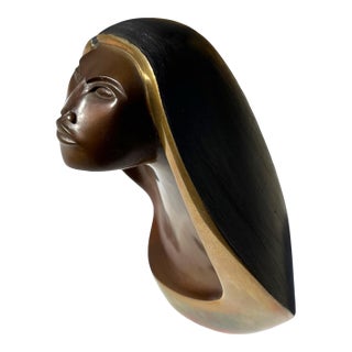 1990s Bruce LaFountain Native Woman Bronze Sculpture For Sale