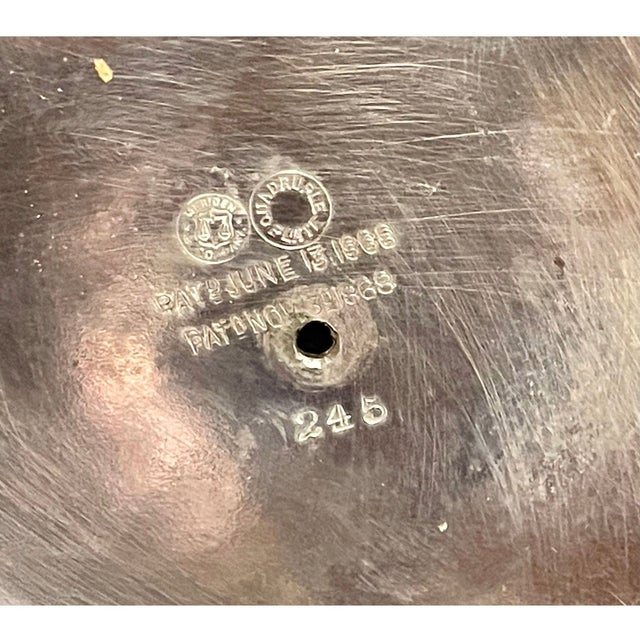 Antique Meriden Silver-Plated Insulated Pitcher 12" – Quadruple Plate 1868 Ceramic Lined Victorian Carafe With Floral Details For Sale - Image 10 of 10