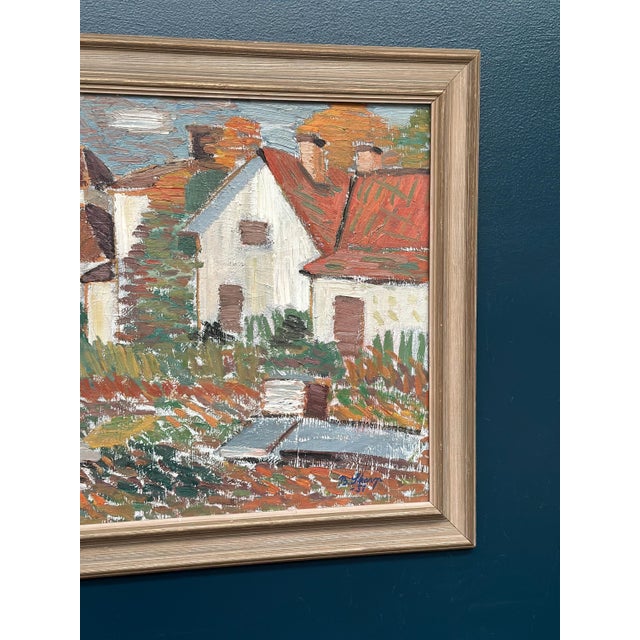 Birger Skarp, Houses, 1950s, Oil Painting on Canvas, Framed For Sale - Image 7 of 17