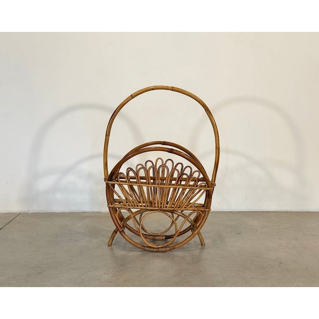 Bamboo Magazine Rack, 1970s For Sale - Image 6 of 10
