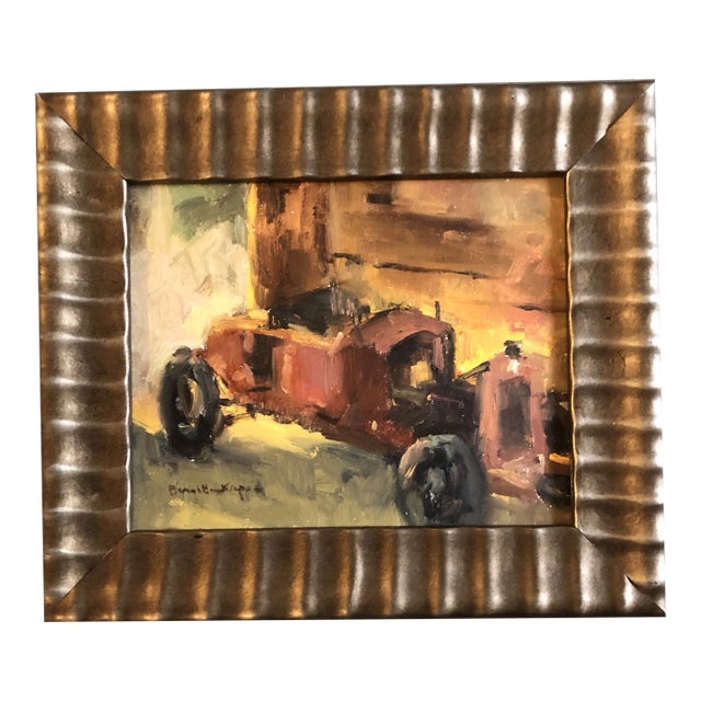 Contemporary Impressionist Brigitte Kappe Original “1923 Columbia” Oil Painting Framed For Sale