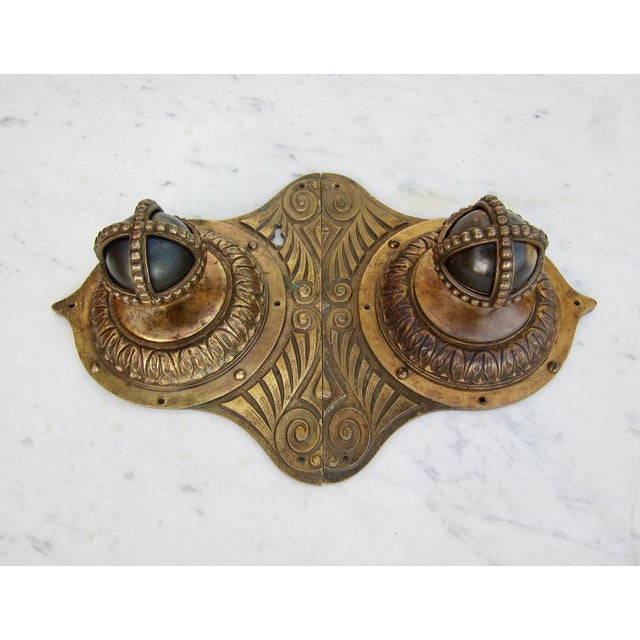 Black Bronze Sculpted Handles and Knobs, 1900s, Set of 2 For Sale - Image 8 of 8