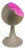 Vintage Tulip Table Lamp with Purple Interior Shade, 1990s For Sale