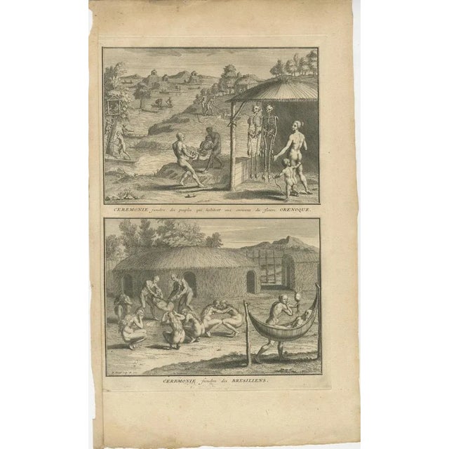 Funeral Ceremonies of the Orinoco and Brazilian Indigenous Peoples, 1734, Paper For Sale - Image 9 of 10
