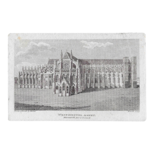 1790 Westminster Abbey Engraving From Shakespeare Illustrated