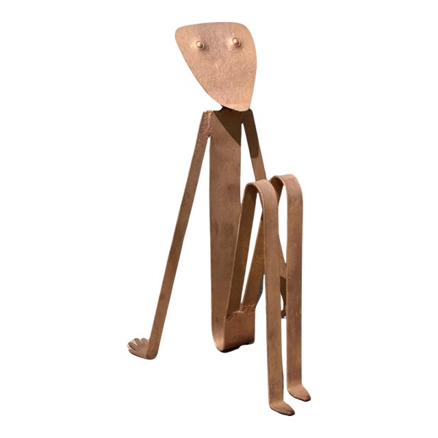 Late 20th Century Vintage Postmodern Figural Artist Made Sculptural Magazine Rack For Sale